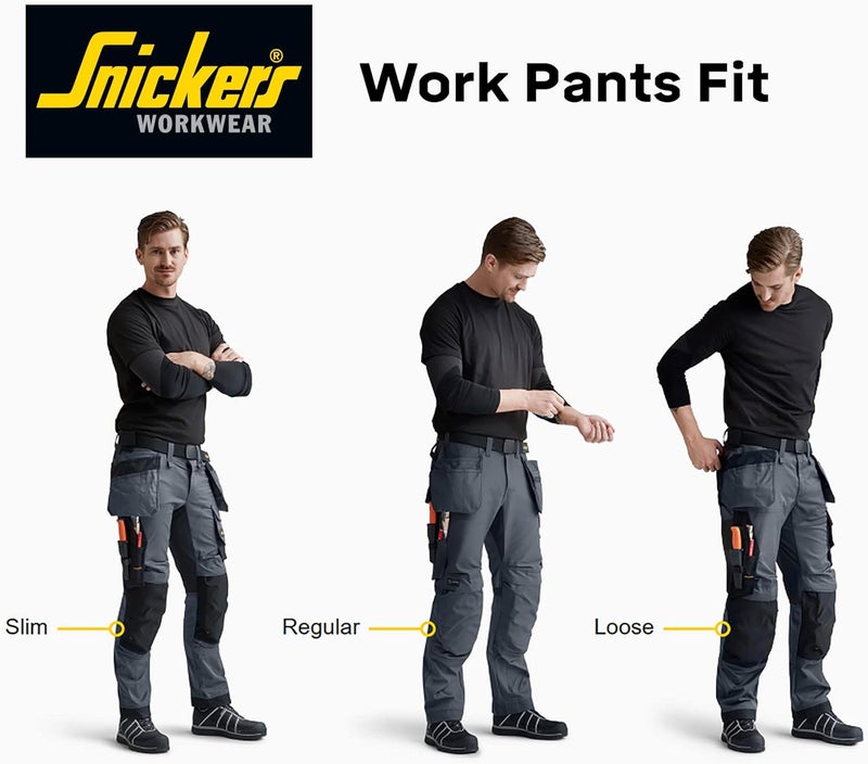 Snickers U621495044234 RuffWork Canvas Work Pants + Holster Pockets (Navy/Black) - 42/34 - Image 3